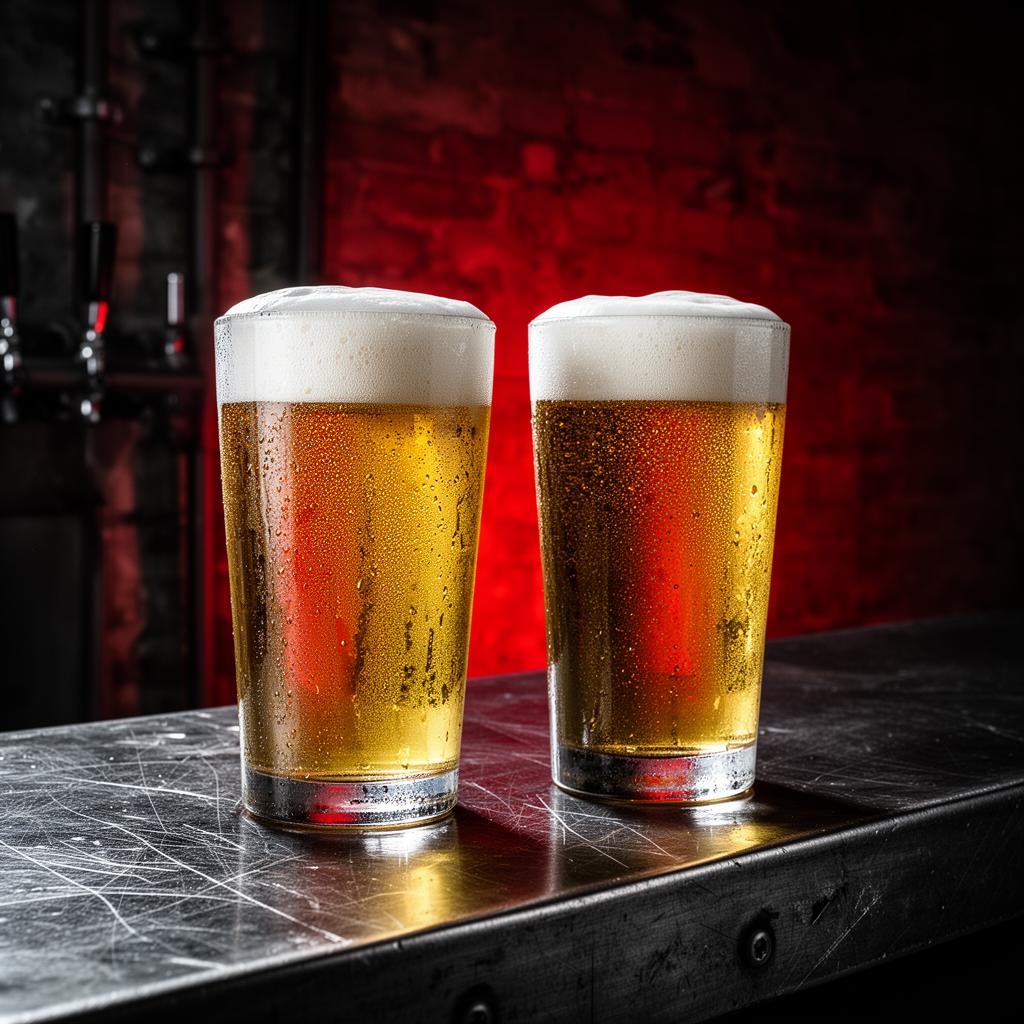 Dos cervezas frías en la barra del Bunker